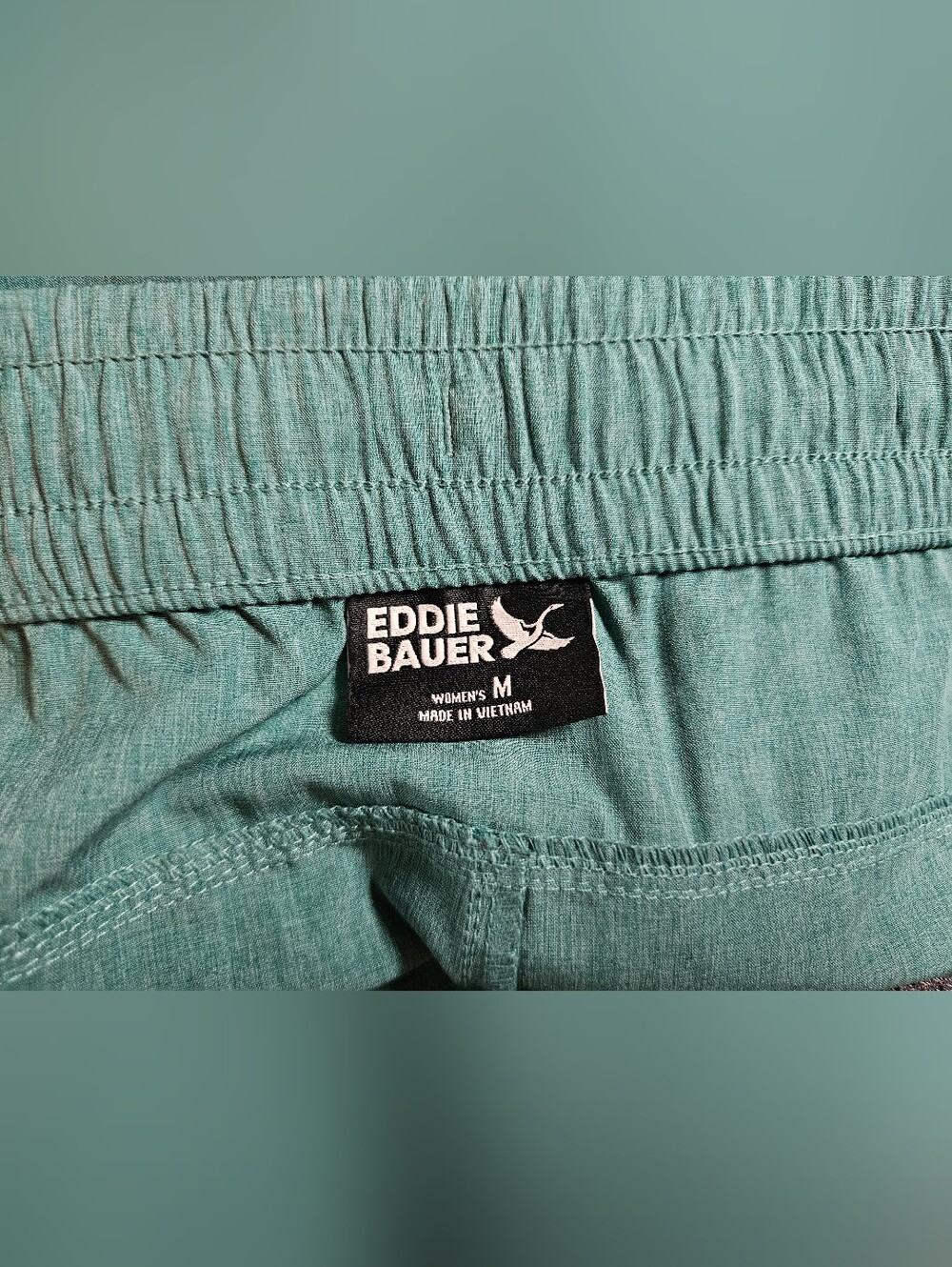 Eddie Bauer Womens Teal Green Elastic Waist Athletic Pull On Shorts Size Medium - Picture 10 of 16